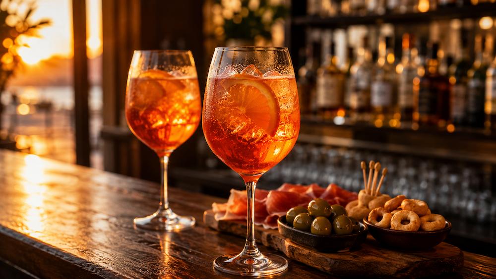 Aperitivo con cocktail e stuzzichini