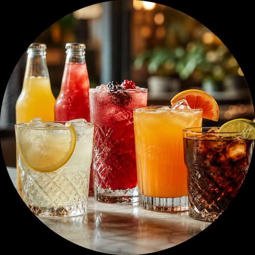 Bibite fresche servite al bar