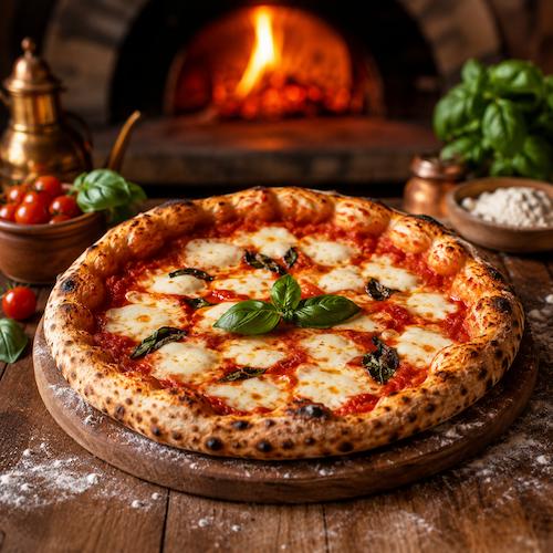Pizza italiana appena sfornata